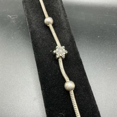 Pandora Snake Chain With Snowflake Charm 925