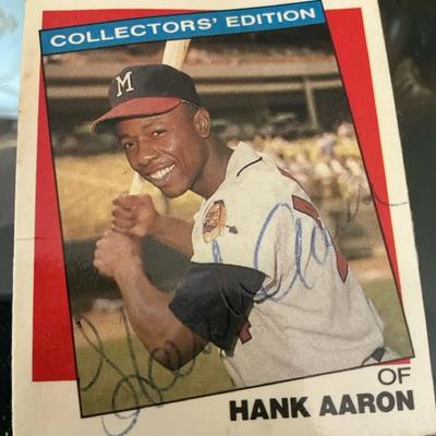 Signed Hank Aaron Kmart 25th Anniversary Card