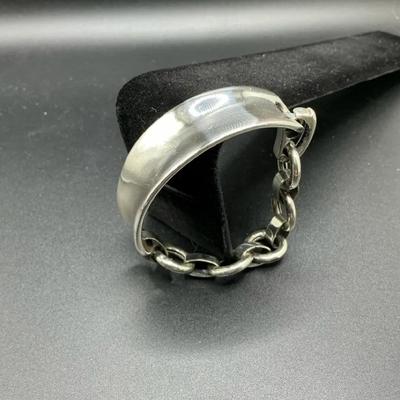 925 Silver Bangle Link Bracelet