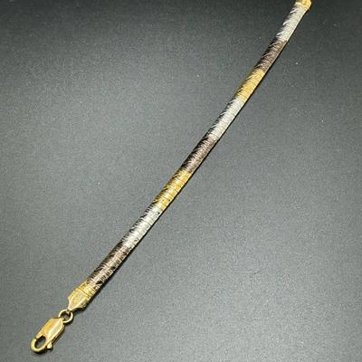 Italian 925 Tri-Color Bracelet