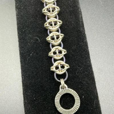 Sterling Chain Mail Link Bracelet 7”