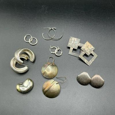 925 Bean Pendant And Earrings