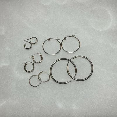 Various Size 925 Hoop Earrings
