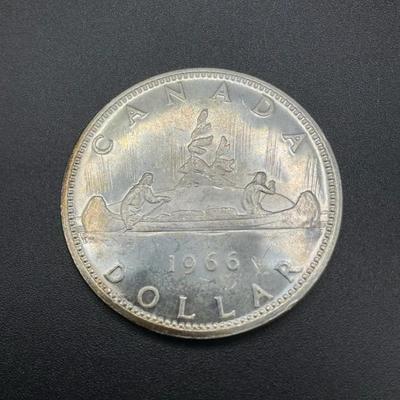 1966 Canada Silver Dollar Coin
