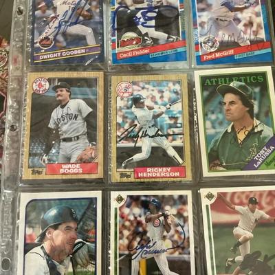 Signed Baseball Cards Including Gooden And Boggs
