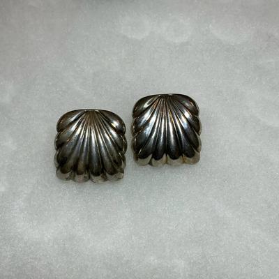 Square Shell Sterling Earrings