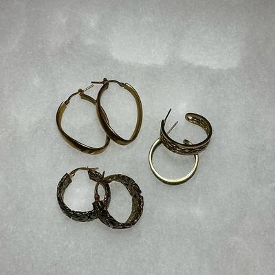 12k GF & Gold Tone 925 Earrings