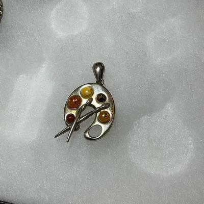 Amber Artists Pallet Pendant