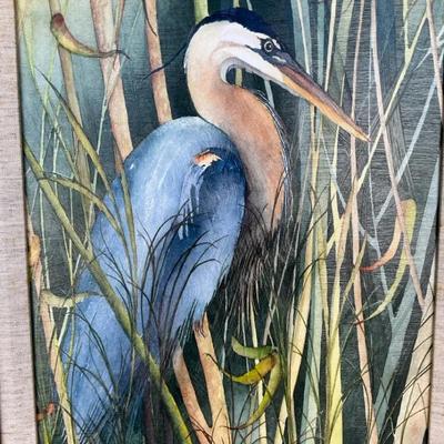 Blue Heron By Gene Rizzo