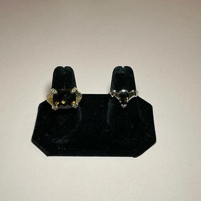 Smoked Stone 925 Rings