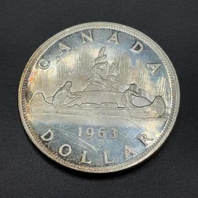 1963 Canada Silver Dollar Coin Voyageur