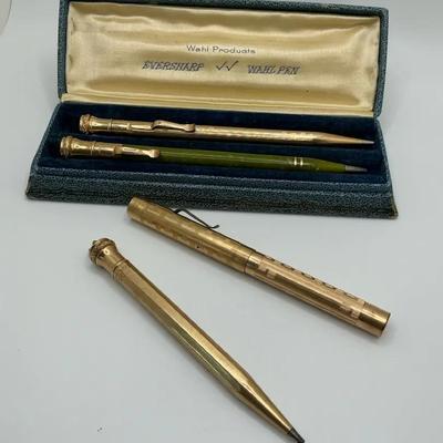 Wahl Eversharp Gold Filled Pens And Pencils