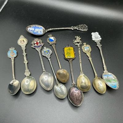 Porcelain And Silver Collectible Spoons