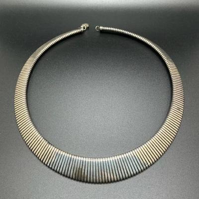 925 GC Omega Stretch Design Choker Necklace