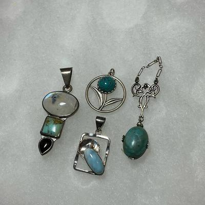 Natural Stone 925 Pendants