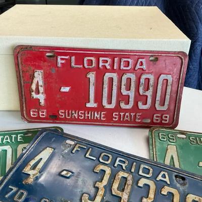 VTG Florida License Plates 1968-1973