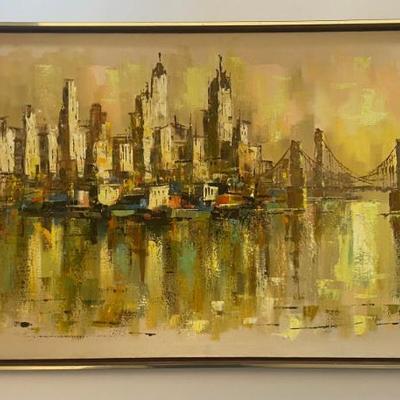 Oil on Canvas of Cityscape