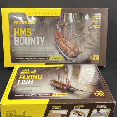 Pair Of Mamoli Model Ship Kits