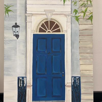 Blue Door Canvas Wall Art