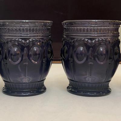 Violet Candleholders