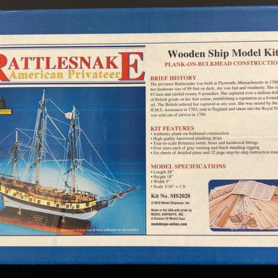 Rattlesnake American Privateer Model Ship Kit