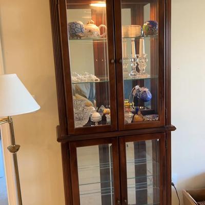 Curio Cabinet With Glass Adjustable Shelving