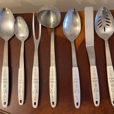 Vintage Ekco Flint, Harvest, Wheat Kitchen Utensils