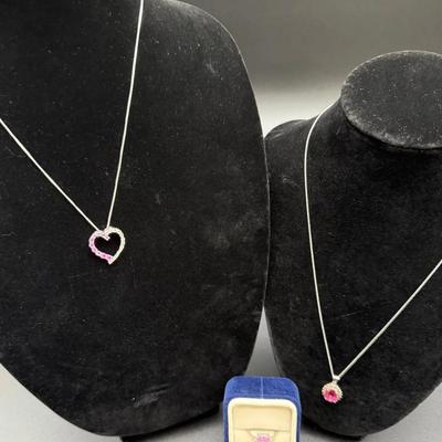 10 kt White Gold Pink Topaz Ring,  Sterling Silver Necklaces and more!