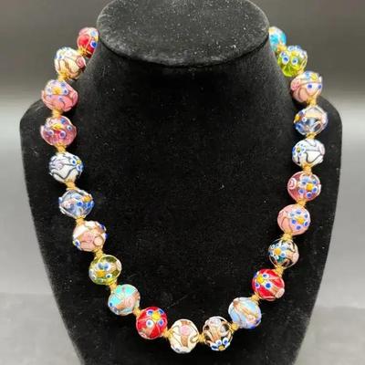 Stauer Murano Fiorato Nuziale Necklace 20"