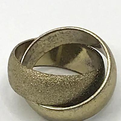 Interlocking Two-Band Ring Size 7