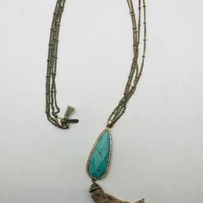 Lonna & Lilly Turquoise Pendant Necklace 30”