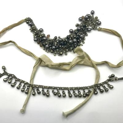 Fabric Metal Necklace Jingles Anklet