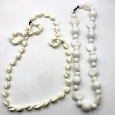 White Beaded Necklaces