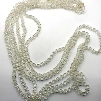 Clear Beaded Necklace