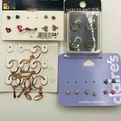 In Package Earrings Lot - Clair's, Pierced Nation Others