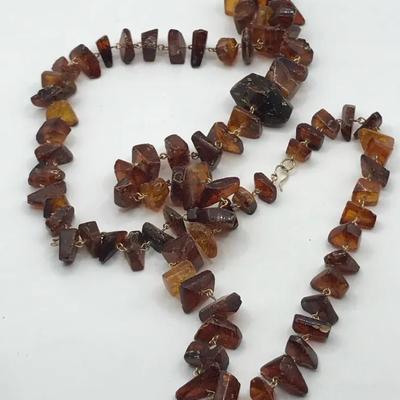 Cognac Baltic Amber Nugget Vintage 