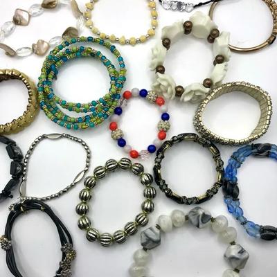 Giant Stretch and Beaded Bracelet Lot - Great Option for Stocking Stuffers! 