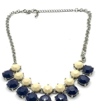 CHRISTOPHER and BANKS Navy & Cream Rhinestones