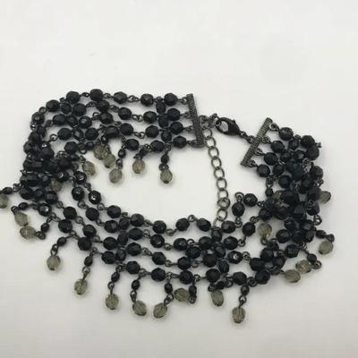 Multi Strand Beaded Choker Necklace