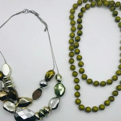 Two Green Tone Necklaces