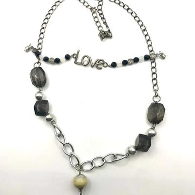 Beaded Necklace And Love Bracelet 