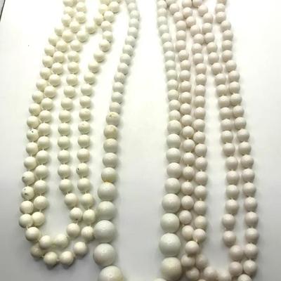 White Bead Necklace 