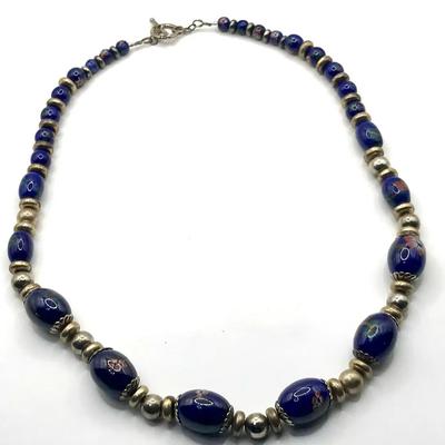Glass Bead Necklace And Bracelet Set