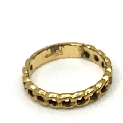 Avon Fashion Accents Vintage Gold Tone Friendship Ring Size 7