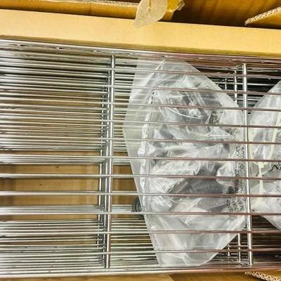 Chrome Wire Shelving Unit with Wheels NIB