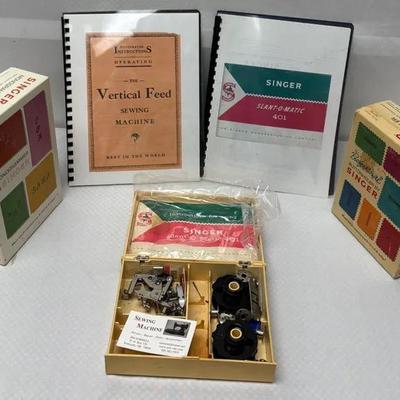 Sewing Machine Parts And Instructional Books