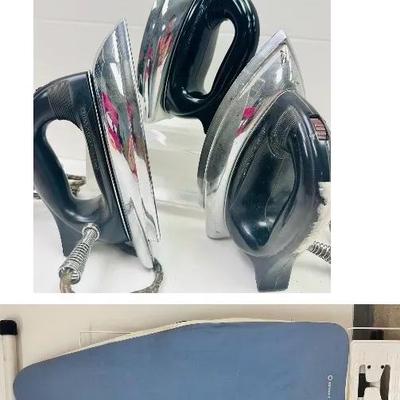 “Sunbeam” Irons and Ironing Board 