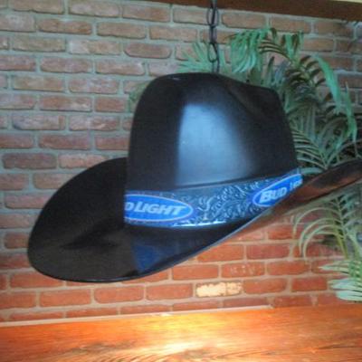 Sale Photo Thumbnail #8: 2000 Bud Light hanging cowboy hat light rare