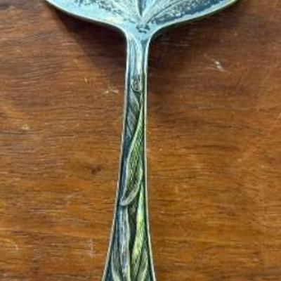 Antique Sterling Silver Pierced 7.5 Serving Fork - Manchester Manufacturing Co - Total Weight - 43.14