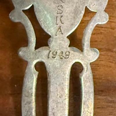1949 Nebraska Webster Sterling Silver 2.5 Inch Book Mark - Weight